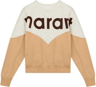 Isabel Marant Sweatshirt met kleurblokken en logo-print - Dames - Sweatshirts & Hoodies - Veelkleurig - Maat: 2XS Katoen
