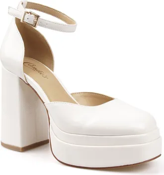 Candie's Topanga Ankle Strap Platform Pump in Ofwfx at Nordstrom, Size 10