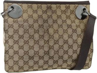 Gucci Vintage, unisex, Bruin, ONE Size, Leer, Pre-owned Vintage Shoulder Bag