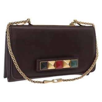 Valentino Pre-owned Vintage Schoudertas - Dames - Pre-owned - Bruin - Maat: ONE Size Leer