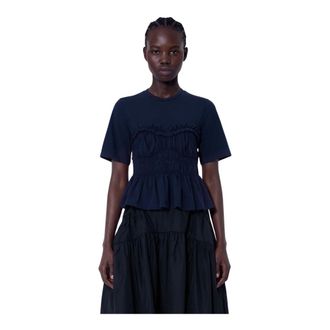 Cecilie Bahnsen Cbvilde T-Shirt Jersey - Tops - Mujer - Azul - XS