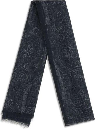 Etro Paisley Jacquard Modal Scarf - Black