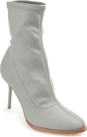 Journee Collection Gizzel Stiletto Sock Bootie in Grey at Nordstrom Rack, Size 8.5