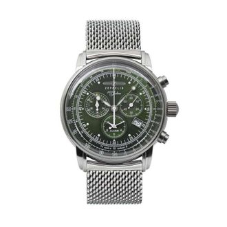 Zeppelin 100 Jahre Chronograph Green Dial Mens Watch 8680M4