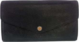 Louis Vuitton Pre-owned Wallets, female, Black, Size: ONE SIZE Pre-owned Long wallet (bi-fold)