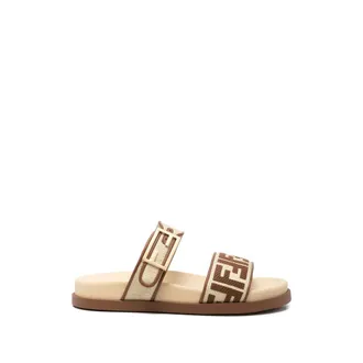 Fendi FF Logo Buckle Sandals