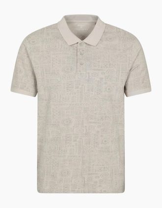 Mountain Warehouse Mens Mountain Warehouse Mens Dawnay Textured Pique Polo Shirt - Cream - Size: 38