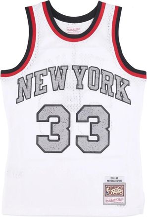 Mitchell & Ness NBA Cracked Cement Swingman Jersey - Heren - Fitness - Wit - M - Polyester - Fitness