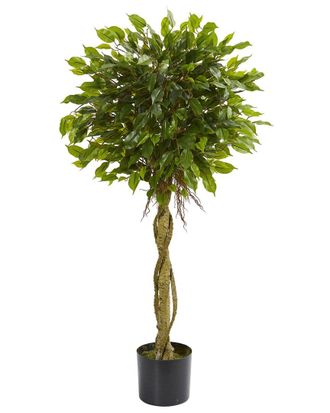 Nearly Natural 4Ft Ficus Artificial Uv-Resistant Topiary Tree (Indoor/Outdoor)
