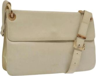Prada Pre-owned Shoulder Bags, female, Beige, Size: ONE SIZE Pre-owned Leather Shoulder Bag