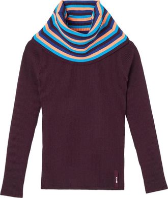 Sunnei Folded Top - Dames - Longsleeves - Paars - M - Polyester - Tops