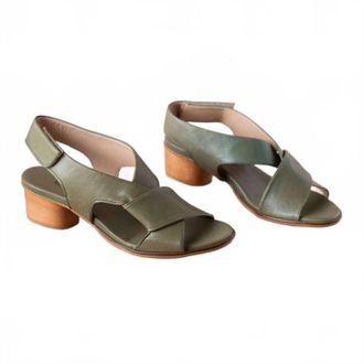 Eric Michael Womens Isla Heeled Sandal In Green