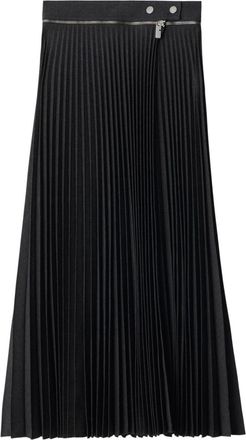 Burberry pleated stretch wool skirt - women - Wool/Elastane - 4 - Black