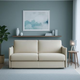 Dmora Sof&aacute; Fijo 3 Plazas Severo, Desenfundable, Lavable Made In Italy, Con Brazos, 200x95 Cm Beige