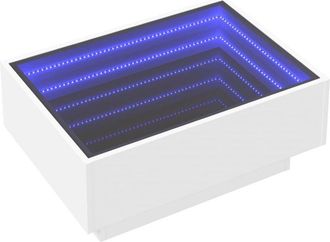vidaXL Vidaxl - Coffee Table with led White 70x50x30 cm Engineered Wood
