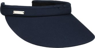 Seeberger Azalee Womens Visor, Cotton Sun Visor, Sun Protection, beach visor - Blue - One size