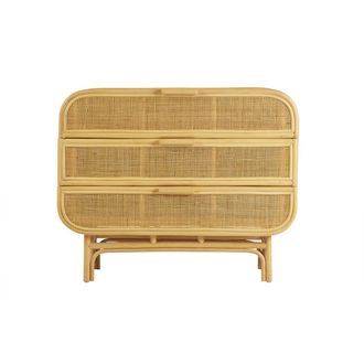 Miliboo C&oacute;moda De Rat&aacute;n De 3 Cajones L100 Cm Luwak