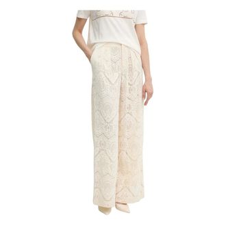 Twinset Dames, Broeken, Beige, Maat: L Katoen