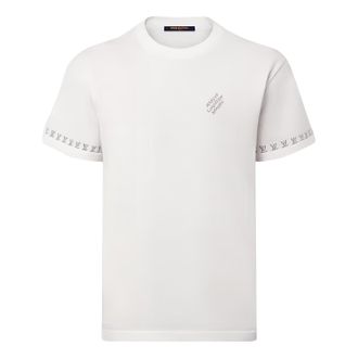 Louis Vuitton Short-Sleeved Cotton Crewneck T-Shirts Milky White 1AGKM3
