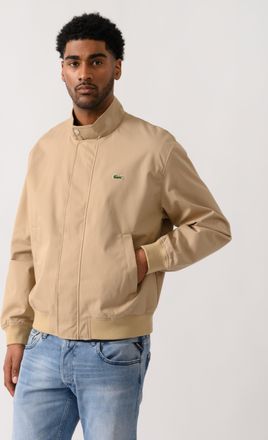 Lacoste Mens Viennese Harrington Jacket in Tan - Size X-Large