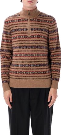 Polo Ralph Lauren Fair Isle High-Collar Half-Zip Knit Sweater