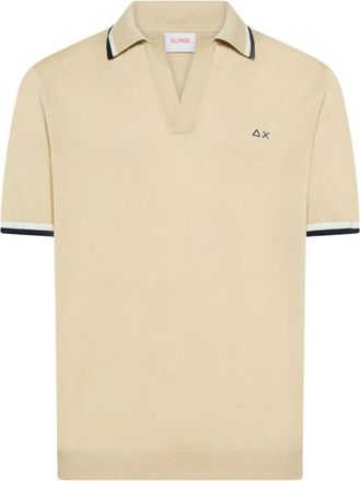 Sun 68 Tops, Heren, Beige, L, Polo Shirt