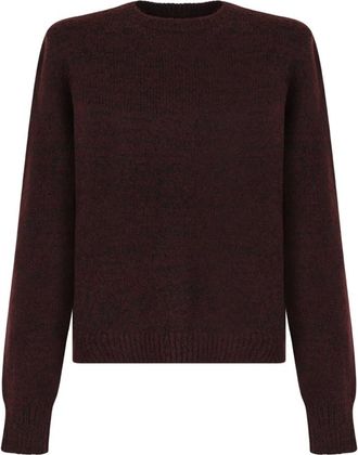 Maison Margiela Bordeaux Four Stitch Logo Jumper