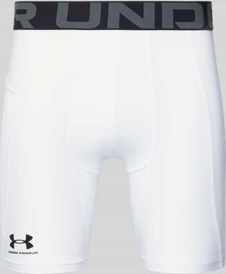 Under Armour Shorts mit elatischem Logo-Bund in Weiss, Gr&ouml;&szlig;e XXXL