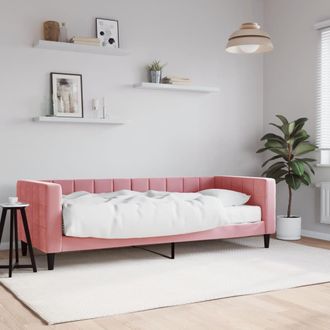 vidaXL Vidaxl - Sof&aacute; Cama Con Colch&oacute;n Terciopelo Rosa 80x200 Cm