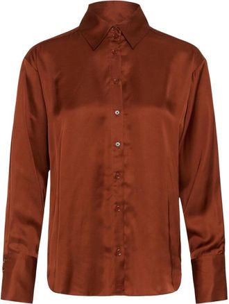 Inwear Pauline IW Shirt - Dames - Overhemden - Bruin - M - Overhemden