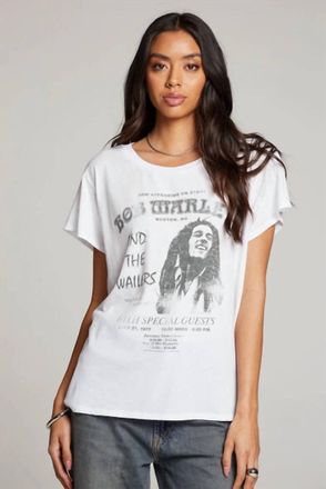 Chaser Bob Marley Harvard Stadium Graphic Tee In White