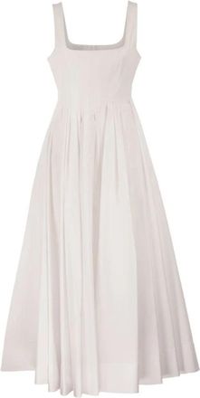 Sportmax Spxgiro Dress - Dames - Casual kleedjes - Wit - XS - Katoen - Kleedjes