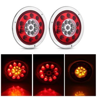 OEM Adecuado Para Luces Traseras Led De Doble Color De 4,3 Pulgadas Y 19 Pulgadas, Resistentes A Golpes, Para Camiones Y Remolques, 12-24 V