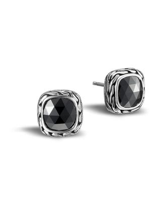 John Hardy Chain Black Chalcedony Studs