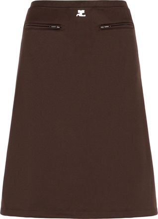 Courrèges Brown Polyester Skirt
