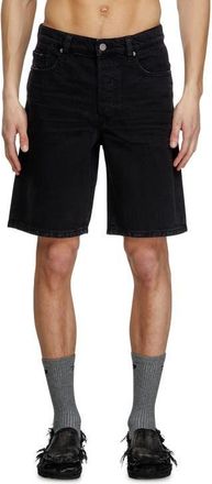 Diesel Regular-Short Distressed Denim Shorts in Black/Denim at Nordstrom, Size 30