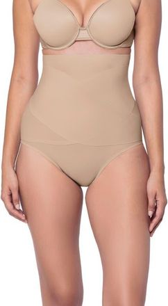 Miraclesuit Flex Ability High Waist Mid Thigh Shorts in Warm Beige at Nordstrom, Size Xx-Large