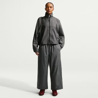 Nike Womens Nike Sportswear Oversized Mid-Rise Woven Pants in Black | IF5453-010
