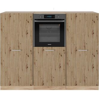 Vicco Bloque De Cocina R-line, Roble Artesanal/roble Dorado, 180 Cm Sin Encimera