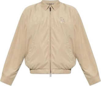 Emporio Armani Eagle Club Jacket - Heren - Zomerjassen - Beige - 2XL - Nylon - Jassen