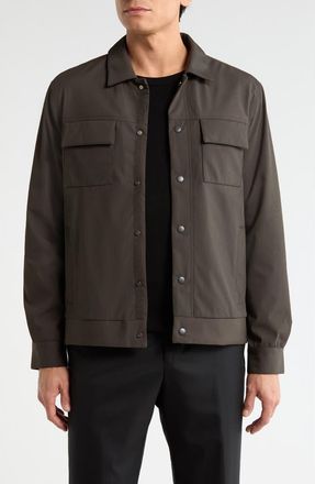 Robert Barakett Fremantle Technical Knit Jacket in Dark Olive at Nordstrom, Size Xx-Large