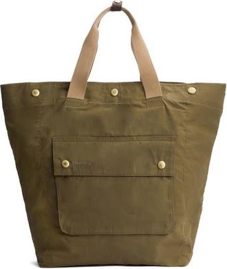 Barbour Transport Cotton Canvas Tote in Dusky Green at Nordstrom
