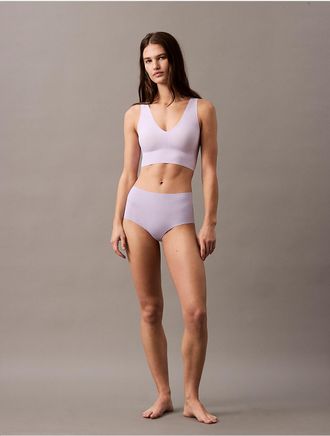 Calvin Klein Womens Invisibles High Rise Brief - Purple - XS