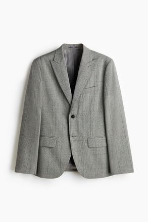 H&M Einreihiger Blazer in Regular Fit - Grau
