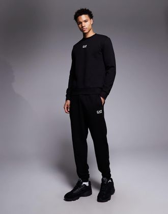 Emporio Armani Armani - EA7 Train Core - Tuta sportiva nera con logo-Nero