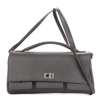 Balenciaga Pre-owned Womens Small Bel Air Clutch Shoulder Bag - Grey - One Size