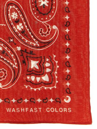 Alanui Paisley Cotton Foulard Scarf - Red