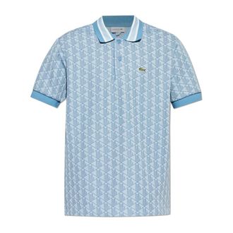 Lacoste Polo Shirts, male, Blue, Size: 2XL Classic Fit Monogram Polo