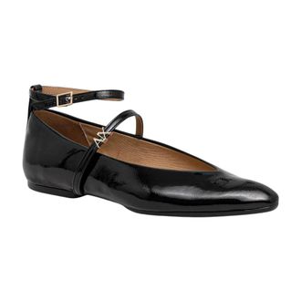 A|X Armani Exchange Schoenen, Dames, Zwart, 36 EU, Polyester, Puntige ballerinas met bandjes