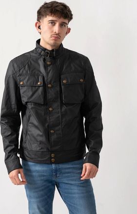 Belstaff Mens Belstaff Racemaster Mens Waxed Cotton Compact Field Jacket - Dark Navy - Size: UK38 eu48 us38